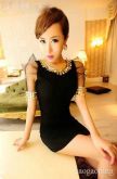 Vestido preto e dourado