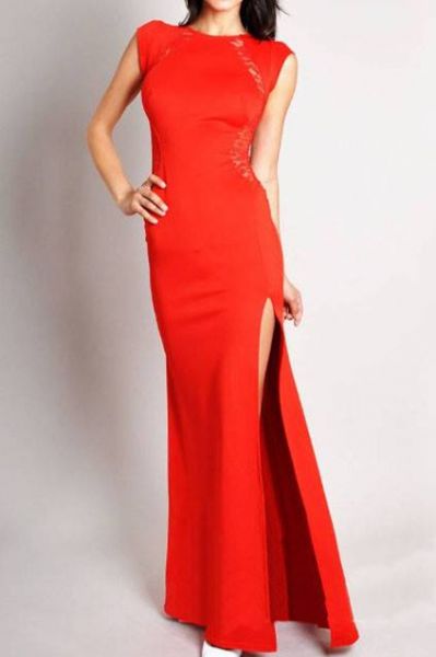 Vestido longo orange