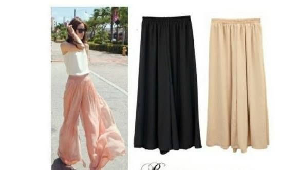 Calça boca larga